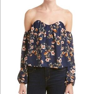 4SI3NNA off shoulder floral top